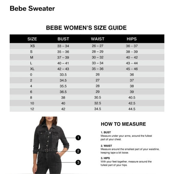 Bebe Long Sleeve Rhinestone Logo Fitted Sweater Size XL - Picture 2 of 10